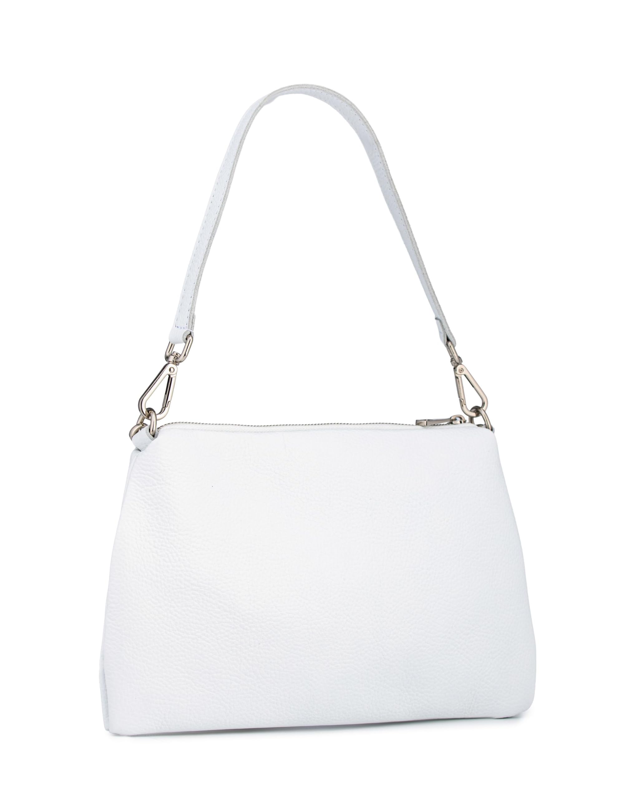 Caspar Kleine Echtleder Umhängetasche Damen Schultertasche Crossbody Bag mit verstellbarem Schultergurt - PREMIUM LINE - Modell No.849 - Made in Italy
