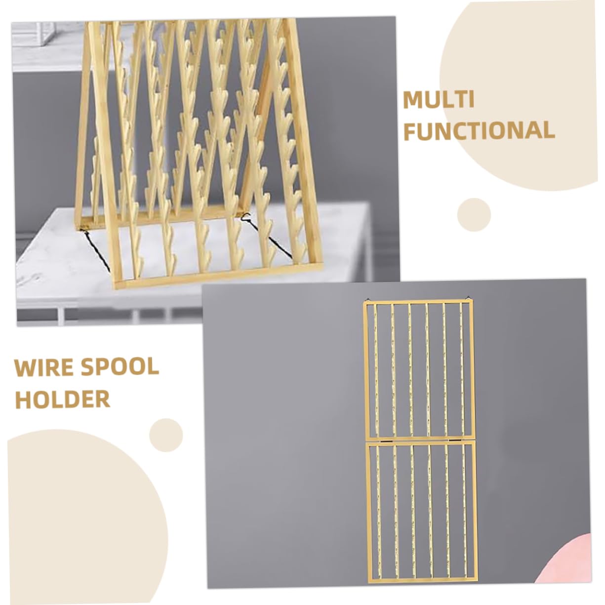 Baluue Estante de Madera Beige Diseño Montado en Pared y Ahorro de Espacio Organizador de Herramientas para Trenzar el Cabello para Peluqueros Profesionales