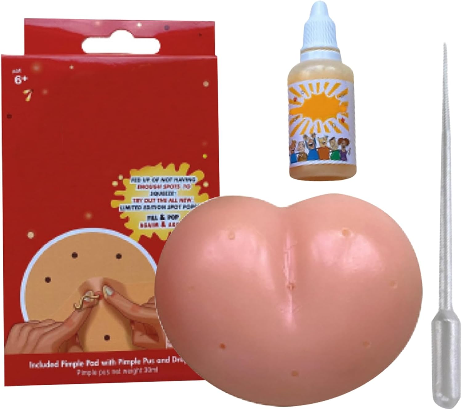 Pimple Popper Toy, Stress Relief Pimple Popping Toy, Funny Squeeze Spot Popper, Reusable Portable for Adults Kids