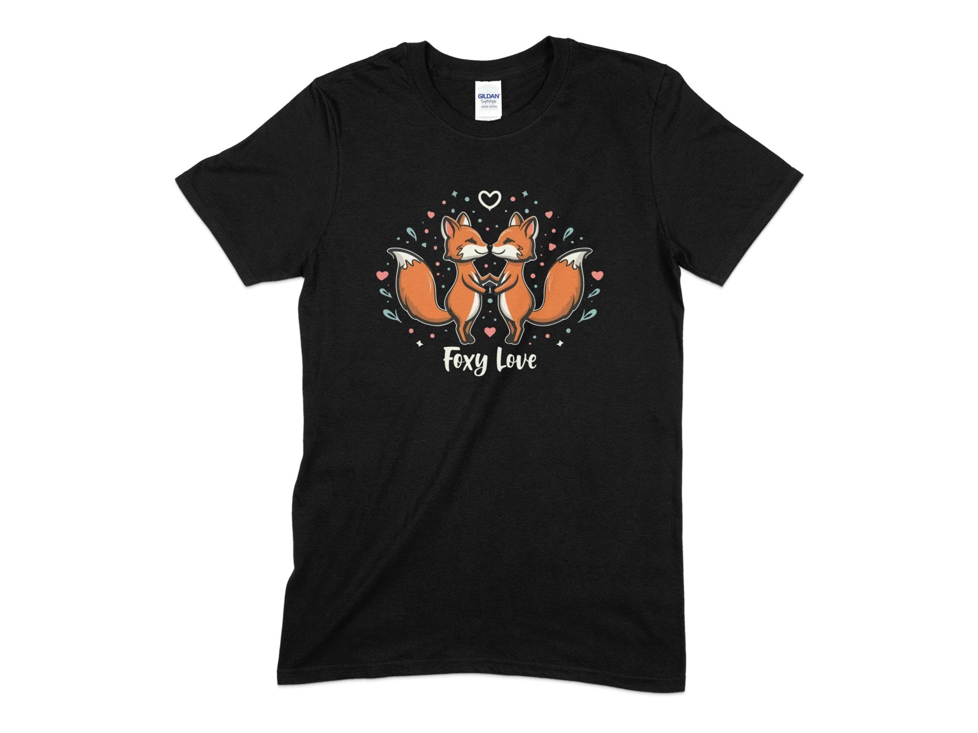 GenericCute Fox Couple Love T-Shirt, Adorable Fox Graphic Tee, Animal Lovers Gift, Unisex Casual Shirt, Valentines Day Tee, Foxy Love Top