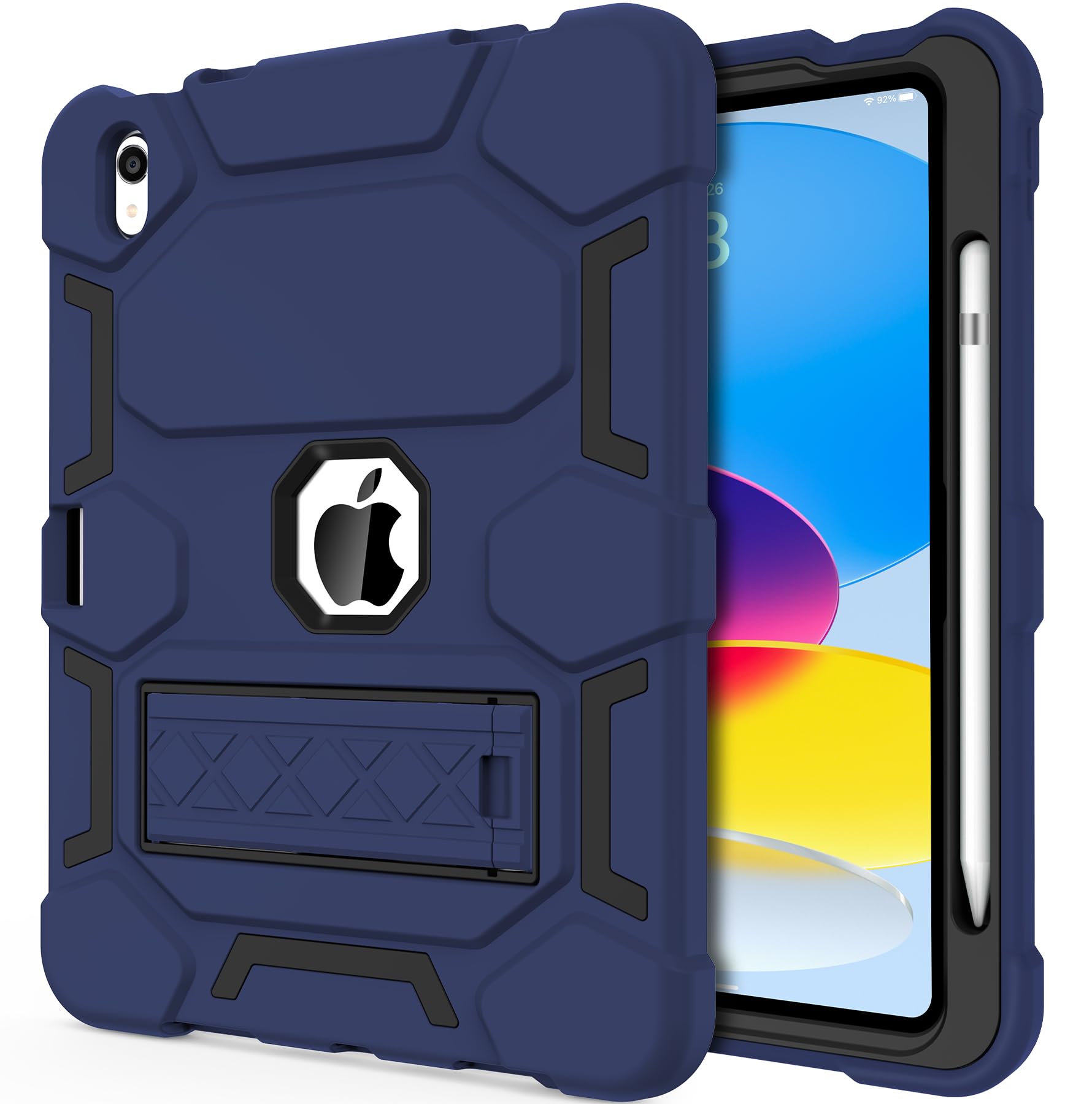 CCMAO Case for iPad 10th Generation 10.9 Inch 2022, iPad (A16) 11th Generation 11 Inch 2025, with Kickstand & Pencil Holder, Heavy Duty Shockproof