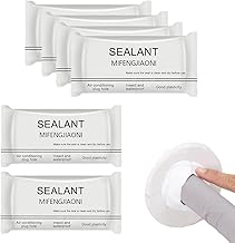 Mforall 5 Pcs Sealing Wall Hole Cement Airs Conditioner Clay Sealant White Sewer Mending Waterproof Fill Holes, Cracks, Gaps and Voids Around Windows, Doors, Pipes (Pack, 5)