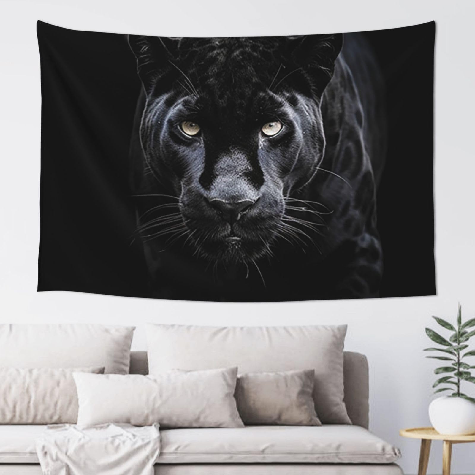 QLDETUPWLX Tapestry 152x102 cm Wall Hanging for Living Room Animal Panther Tapestries Home Decor Soft Aesthetic Tapestries Hanging Decor Blanket Wall Tapestry for Bedroom Dorm Indoor Outdoor