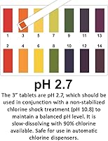 Vista 4 de C3... Tabletas de cloro estabilizadas de 3 pulgadas para piscinas, fáciles de usar, para piscinas sobre el suelo o enterradas, pestañas de cloro