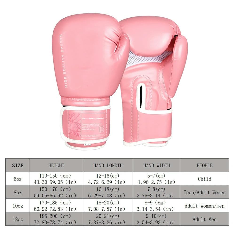 ZBDZSW Guanti da boxe da uomo e donna, guanti da sparring, in poliuretano, per muay thai, MMA, kickboxing, per adulti