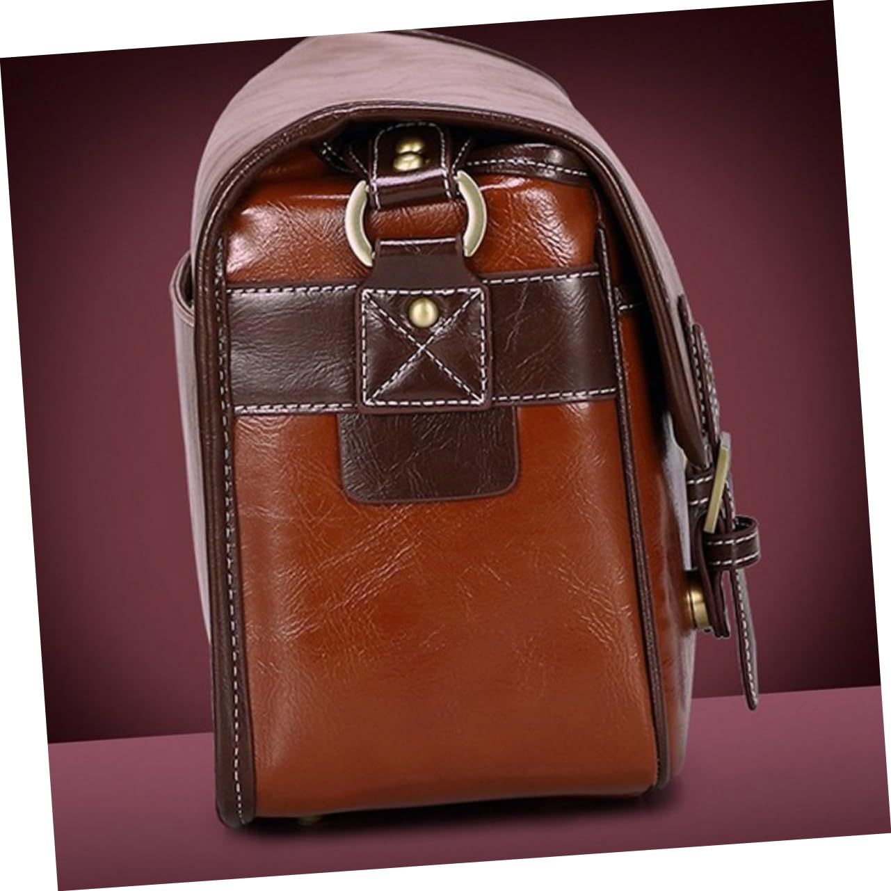 DOITOOL Borsa Per Fotocamera Dslr in Pelle Pu Divisorio Regolabile Tasche Esterne Bottone Resistente All Usura Per Trasporto Confortevole e Utilizzo Quotidiano