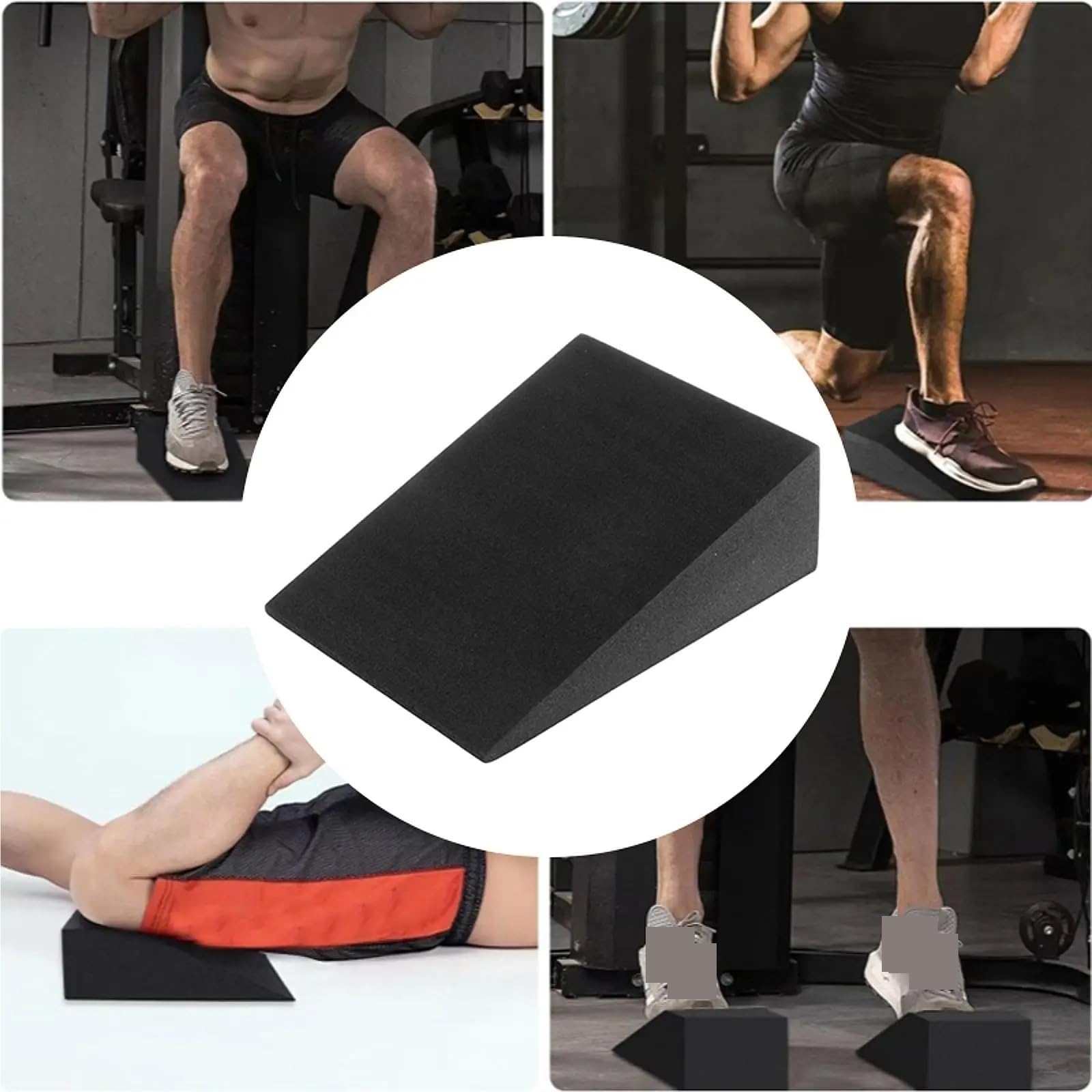 Bloque de yoga en forma de cuña Cuña de espuma for Yoga, talón antideslizante, soporte elevado for espalda y muñeca, bloque inclinado en cuclillas for Pilato, gimnasio casa, práctica Fitness
