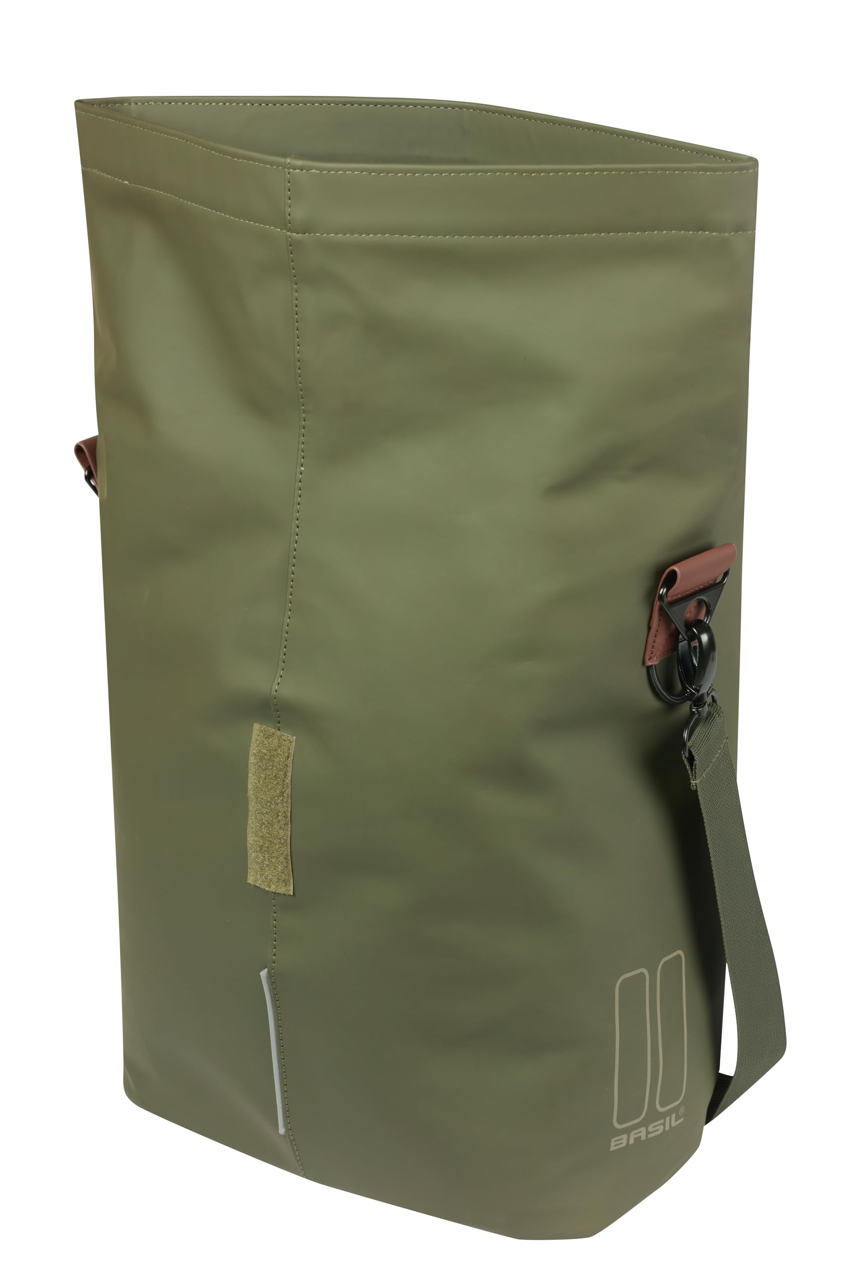 Basil City Bike Shopper MIK - 14-16L, brązowy, wodoodporny, w zestawie system MIK Studs, idealny do miasta i zakupów