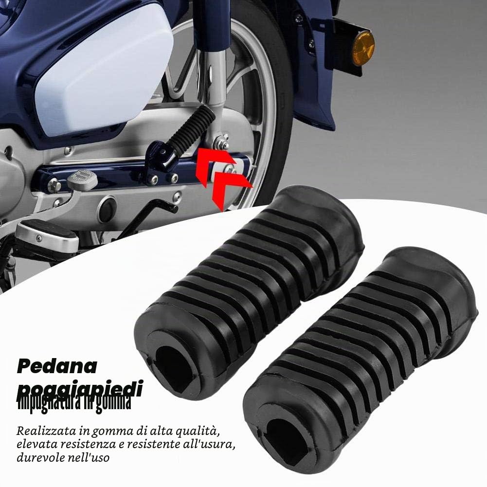 Copri Pedane Moto Universali In Gomma - EBTOOLS, Adatto Per Moto, Anteriore, Nero