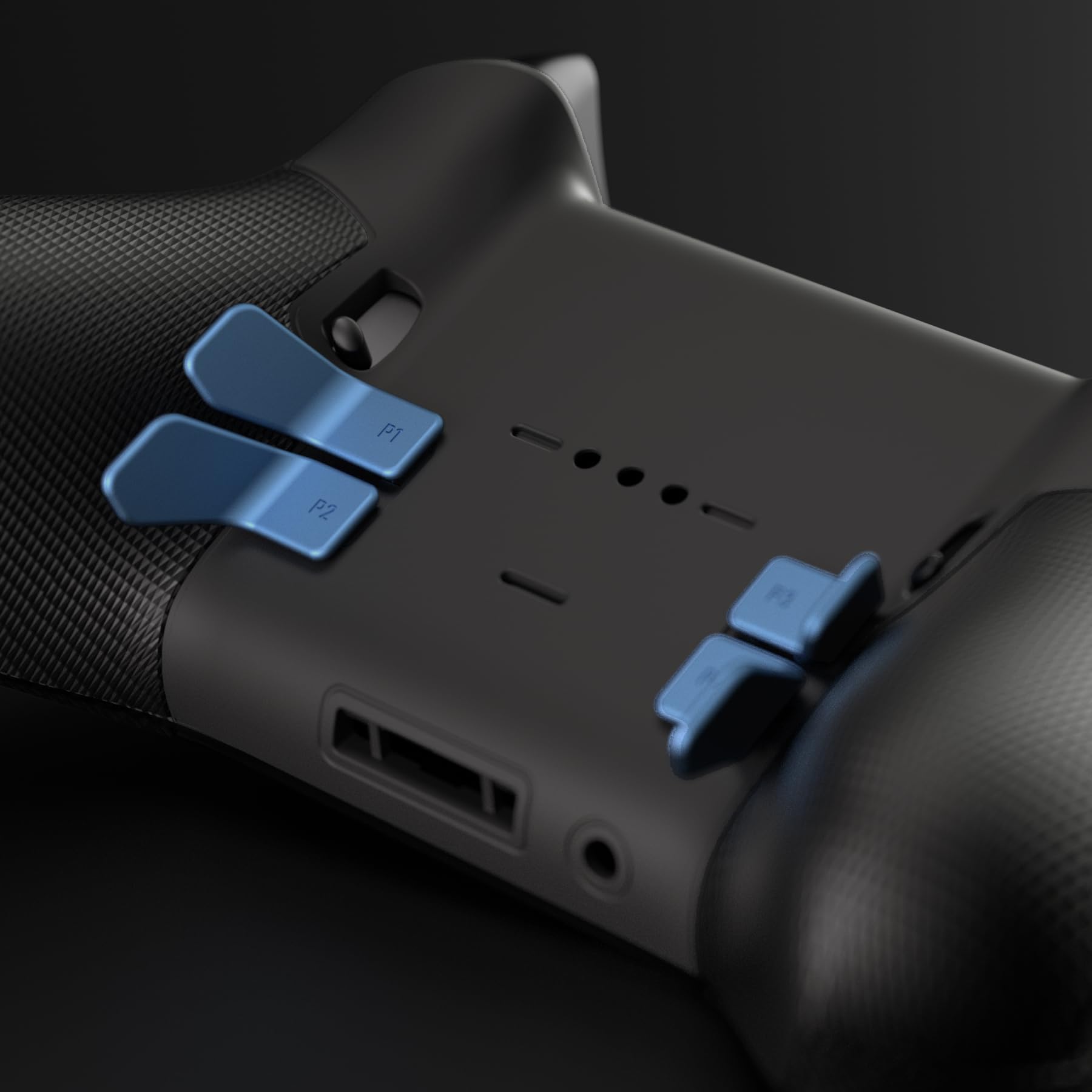 eXtremeRate Xbox Elite 1/2コントローラーに対応用Swiftパドル、Xbox One Elite対応＆Eliteシリーズ2コントローラー対応用の6 in 1交換用背面パドル【メタリックネプチューンブルー】 - 3
