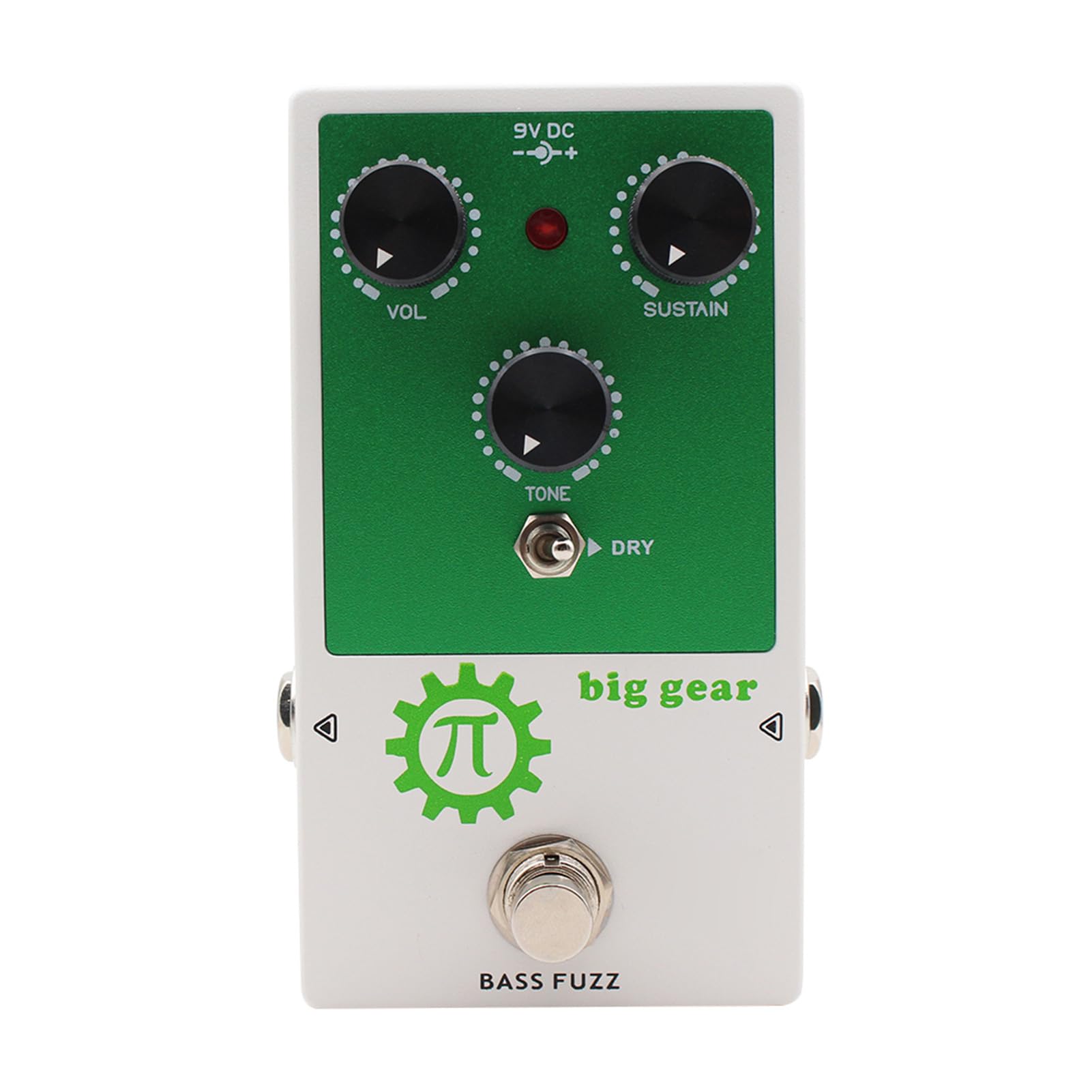 Cryfokt Pedał Efektów Fuzz Bass, Kultowe Brzmienie Big Muff, z Pokrętłami SUSTAIN TONE VOL do Występów na żywo, dla Gitary Basowej