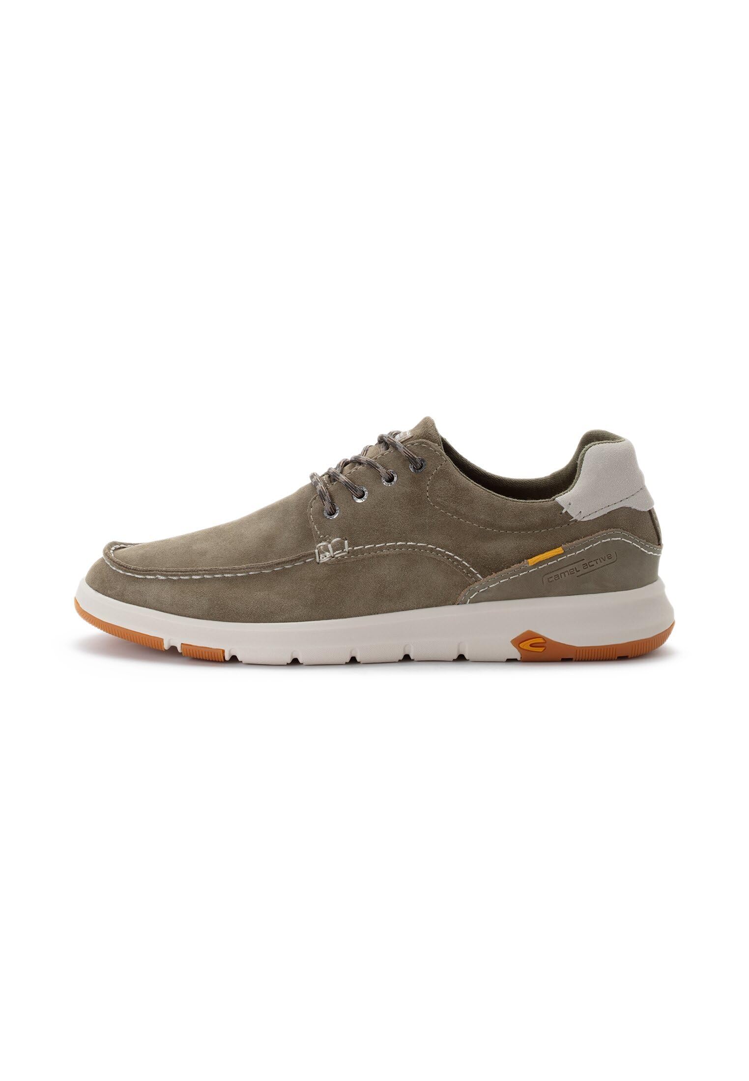 camel active Men's Leather Lace-Up Shoe with Textile Lining Light Khaki, Menswear-44, Light Khaki, 10 UK