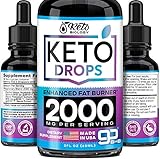 Keto Diet Drops with BHB Exogenous Ketones - Made in USA - Fat Burner & Appetite Suppressant - Natural Keto Liquid - Keto Weight Loss