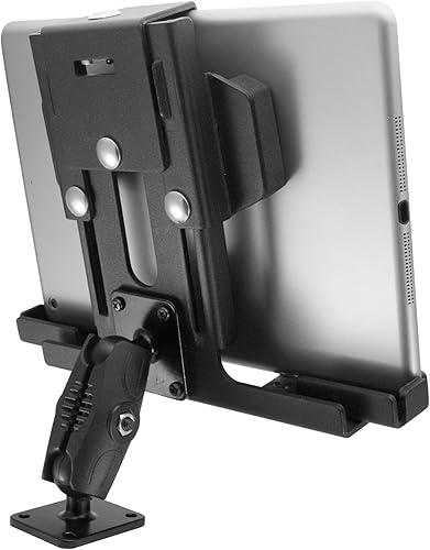 iBolt TabDock LockPro 0.984 in (1 pulgada) Bizmount - Soporte de base de taladro industrial resistente con bloqueo de metal para todas las tabletas