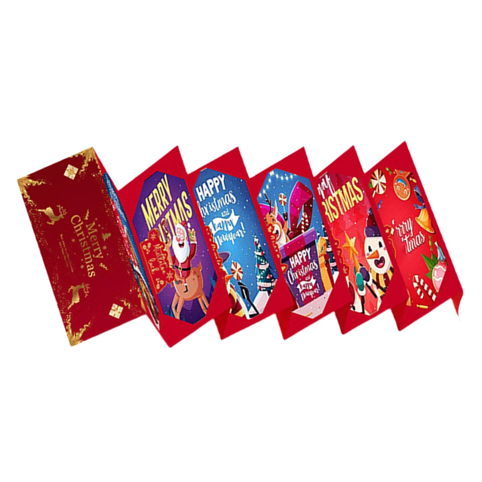 NVOQILIN Christmas Santa Money Cards Holder 10 Slots Paper Design for Holiday Parties Paper Cash Gift Pockets