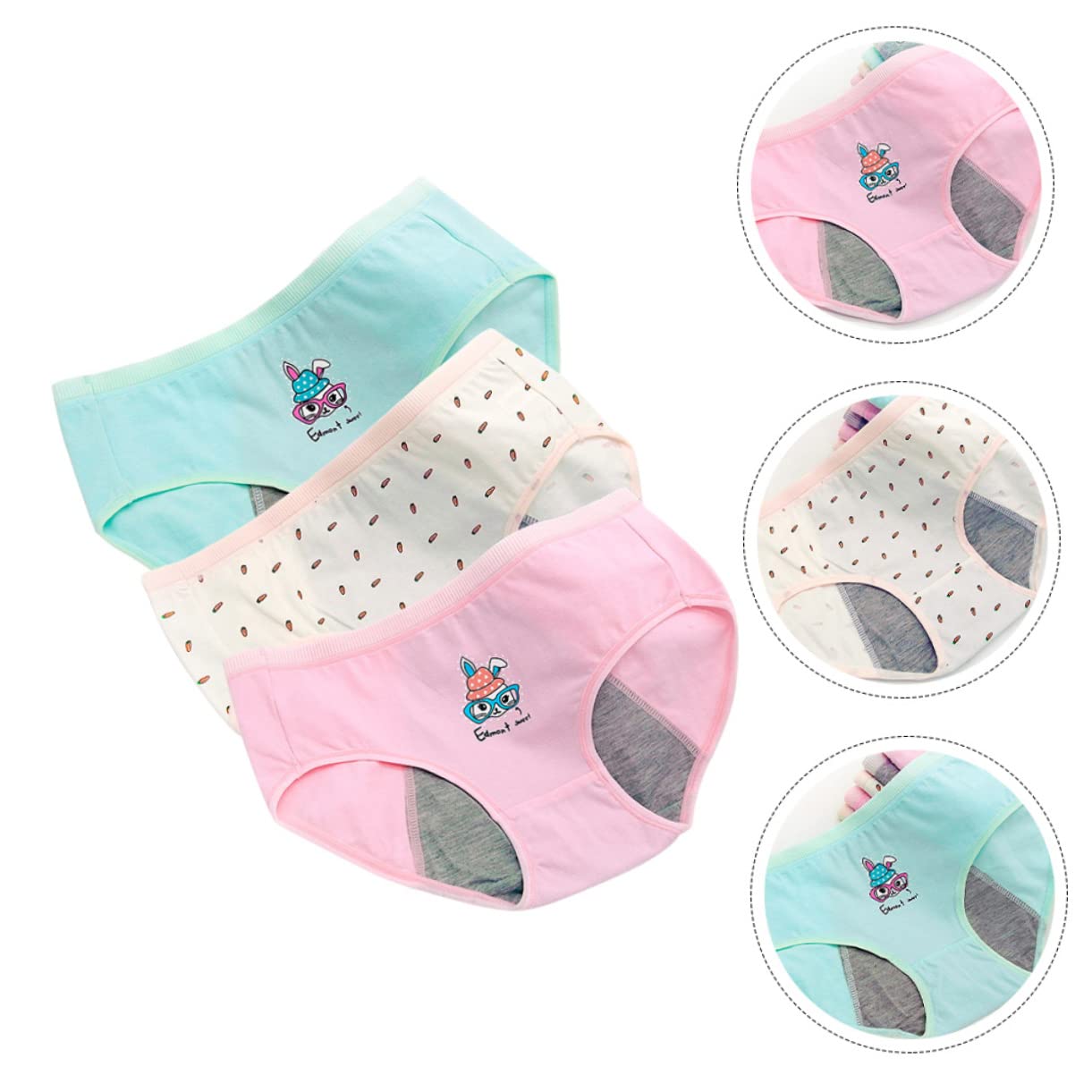 SHERCHPRY 9piezas Bragas Menstruales Impermeables para Mujer De Ropa Interior Transpirable y Cómoda para Ciclo Menstrual