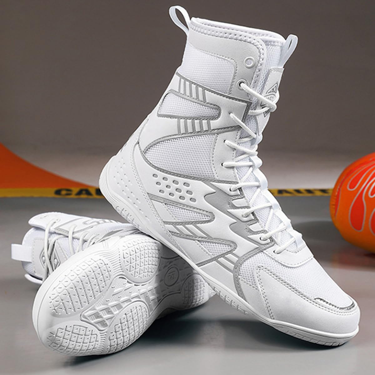 SDEQA Scarpe da Boxe Uomo Scarpe Wrestling Pugilato High Top per Combattimento Bodybuilding Sollevamento Pesi Arti Marziali