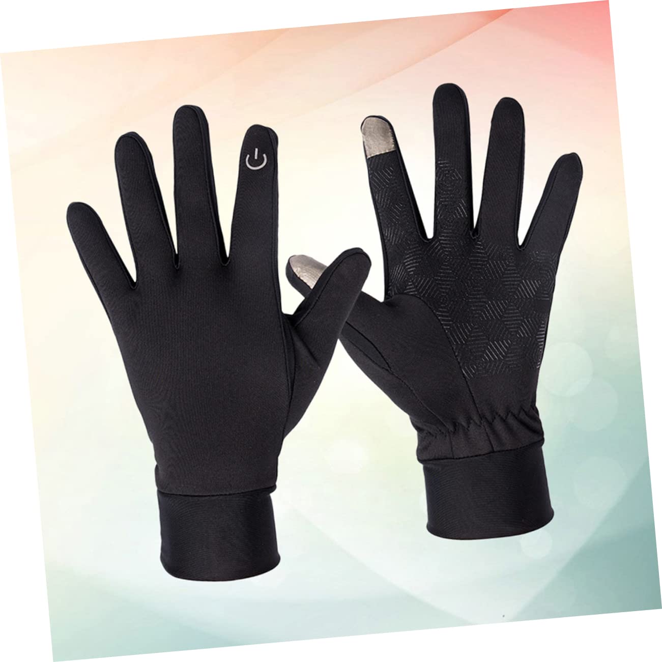 GALPADA 3piezas Guantes De Invierno Táctiles Para Ciclismo Guantes Antiviento y Térmicos Para Hombres y Mujeres Para Actividades s Negro