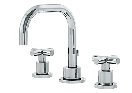 Symmons SLW-3512-H3-1.0 Dia 2-Handle Widespread Faucet with Cross Handles Chrome