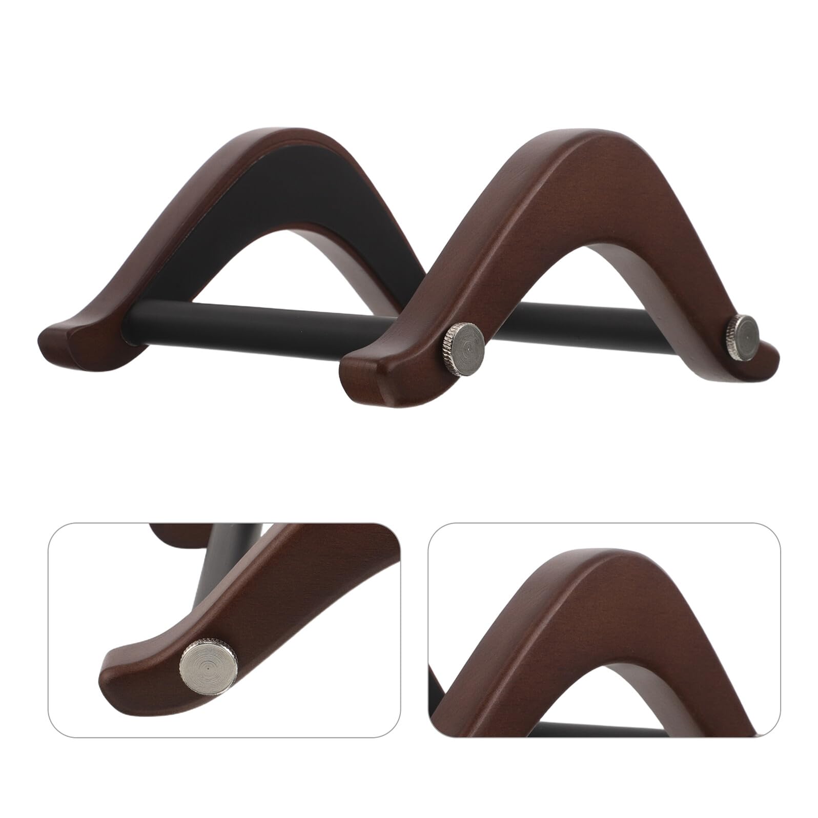 SUPVOX Supporto per Chitarra da Terra in Legno e Metallo, Robusto e Portatile Forma, Adatto per Chitarre Elettriche e Acustiche, per Sessioni di Pratica e Momenti Musicali