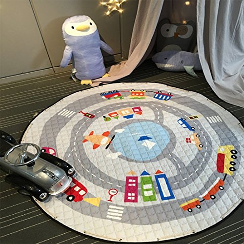 JameStyle26 Kinder Spielmatte Aufräumsack Spieldecke Teppich Kinderzimmer Kinderteppich Matte...