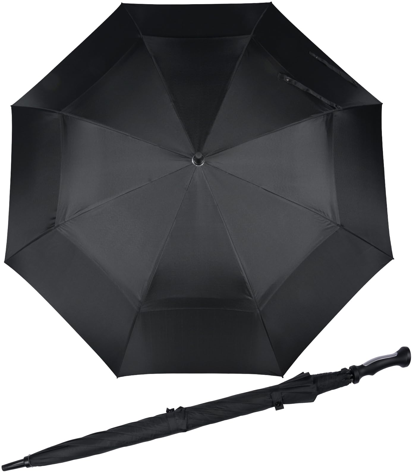 iX-brella 130 cm XXL Fiber-Golfschirm Automatik doppeltes Dach mit Ventilationsbezug