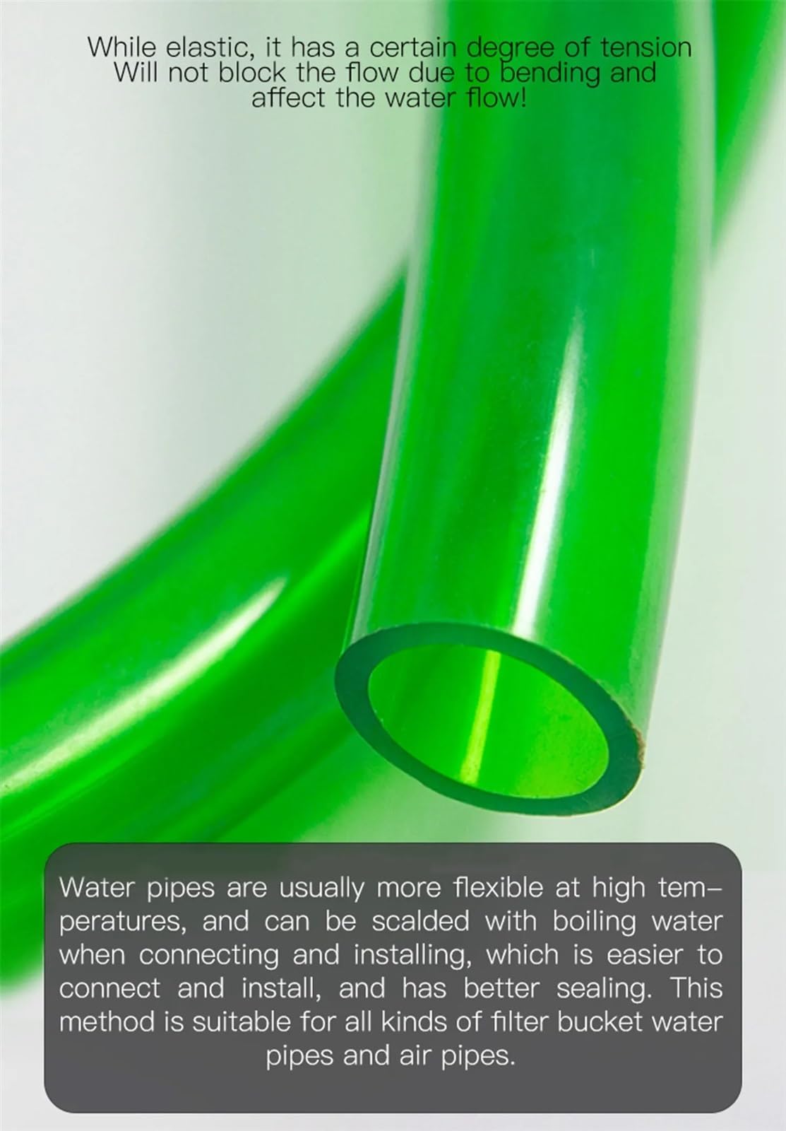 Pvc Schlauch Durchscheinendes grünes PVC-Aquariumpumpen-Wasserschlauchrohr(Green M05 Inner Dia 20mm,5m (16 feet))