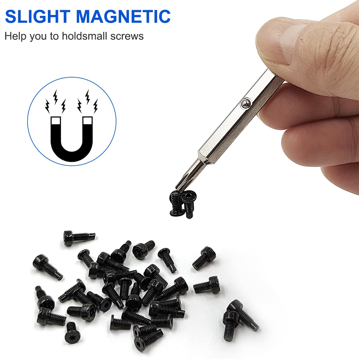 Replacement Security Screws and Screwdriver Kit, 40 Pcs T6 & T15 Replacement + Screwdriver + 2 Key Pack - Image 4