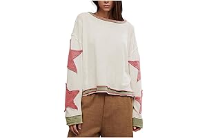 Free People Women's Oversized Star Sweatshirt 2024