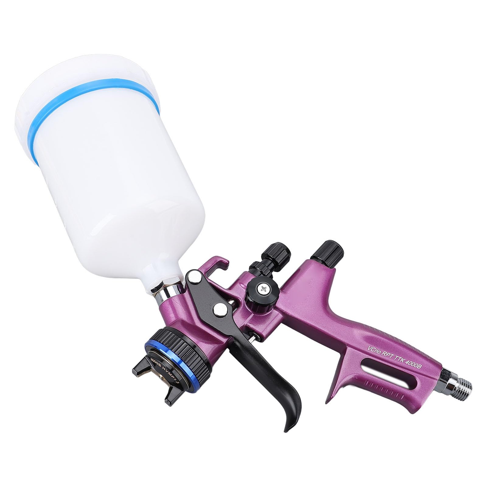 Spruzzatore di Vernice Spray HVLP Regolabile con Corpo in Lega di Alluminio e Ago per Ugello in Acciaio Inossidabile 600 Ml 1,3 Mm per Mobili, Recinzioni, Pareti, Porte e Verniciatura di