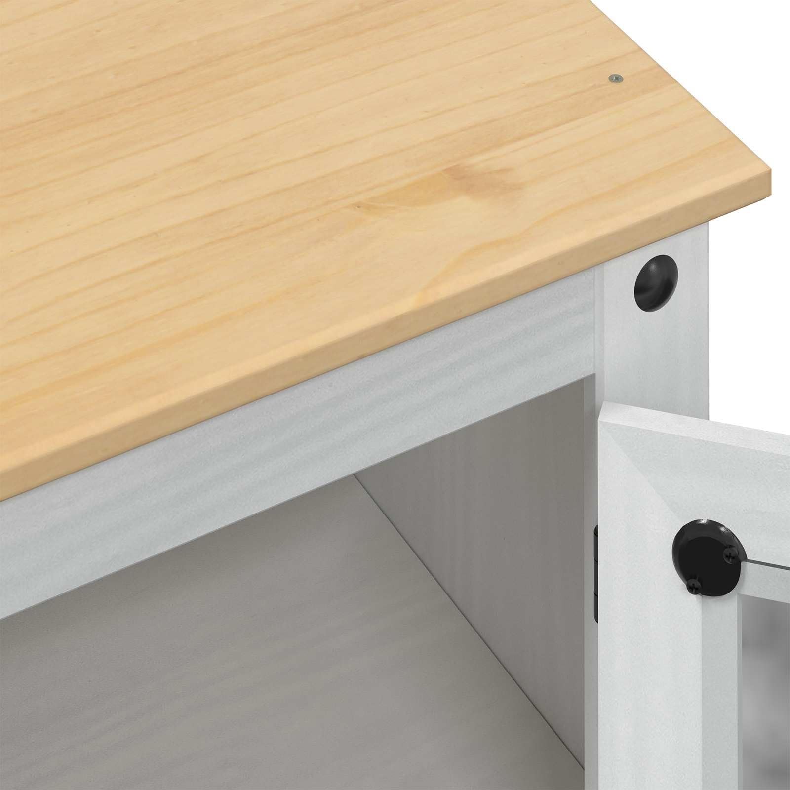 Mobile Bagno Colonna in Pino Massello Bianco 50x40x185 cm | Armadio salvaspazio per organizzare asciugamani, cosmetici e accessori in lavanderia, corridoio o zona benessere.