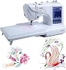 Automatic Electric Embroidery Machine Sewing Machine 158 Built-in Designs with 4 x 9.2 Embroidery Area and LCD Touch Screen, 210 Built-in Letters and 30 Pattern Borders, Sewing Made Easy