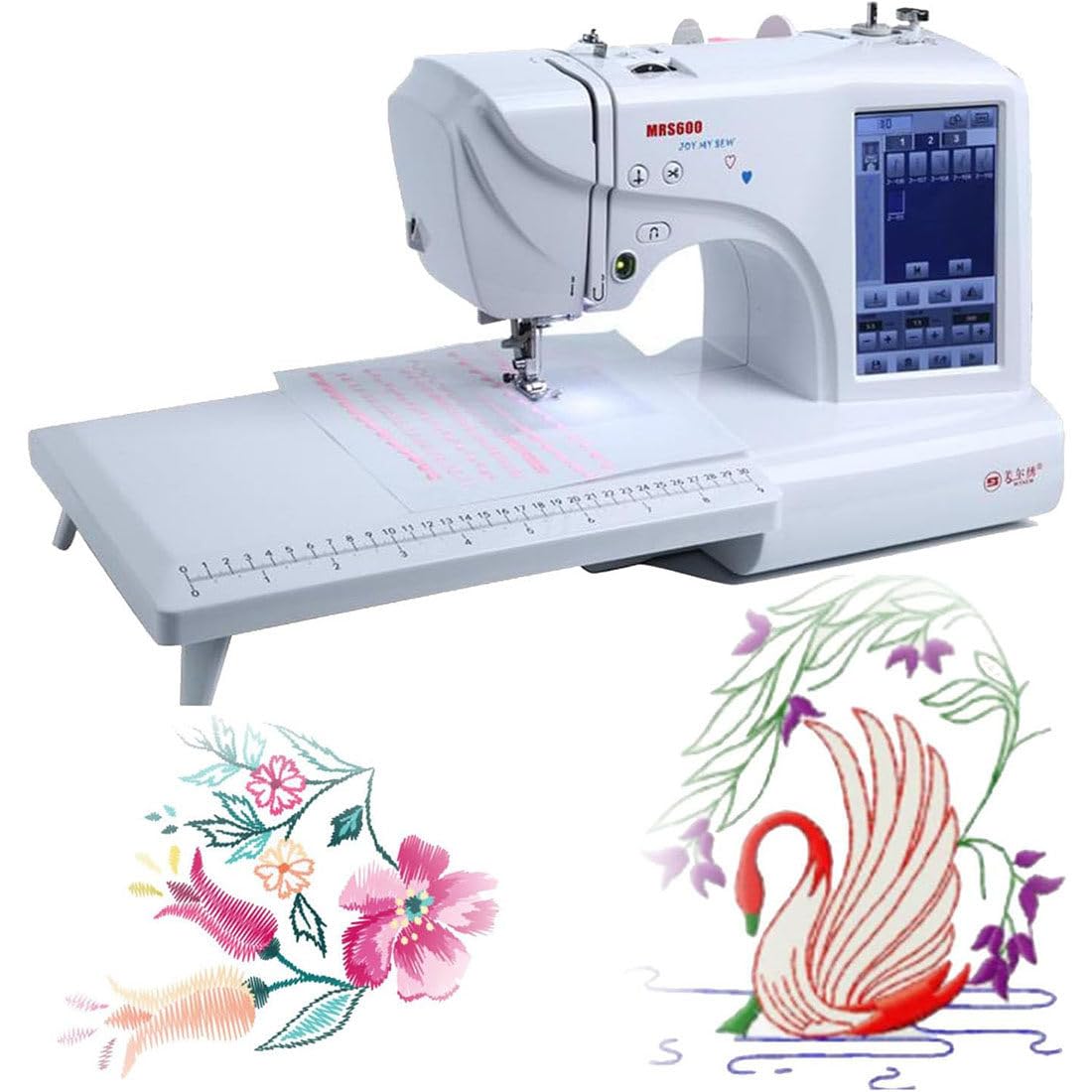 Macchina da Ricamo Automatica con Disegni Integrati E Schermo LCD Touch, Ideale per Cucire Facilmente E Progetti Creativi.