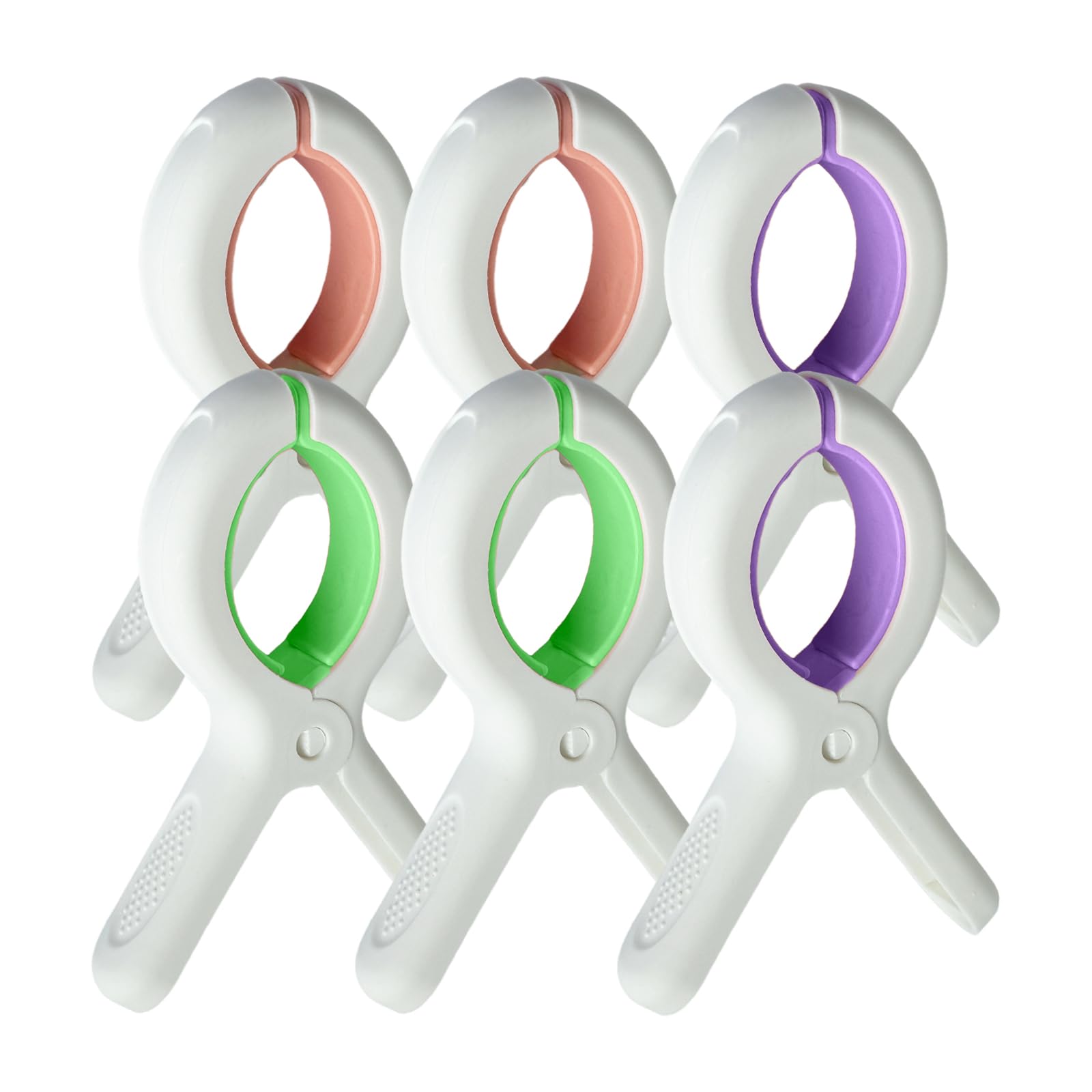 Lovvknd Large Beach Towel Clips, 6Pcs Large Laundry Pegs Clothes Clips for Sunbeds Sun Loungers, Blankets, Pool Chairs, Cruise Essentials