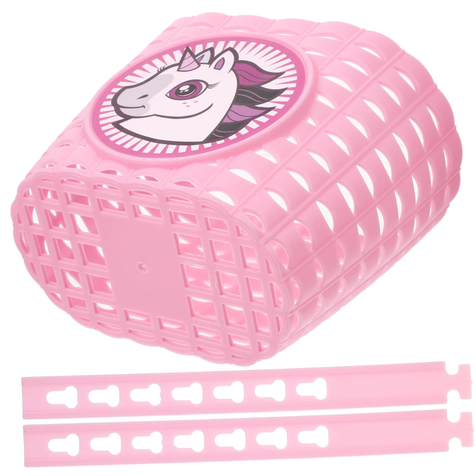 Toddmomy Scooter Basket Cute Bike Storage Container with Cartoon Design Easy to Attach Front Handlebar Accessory for Boys and Lightweight and Adorable Decoration