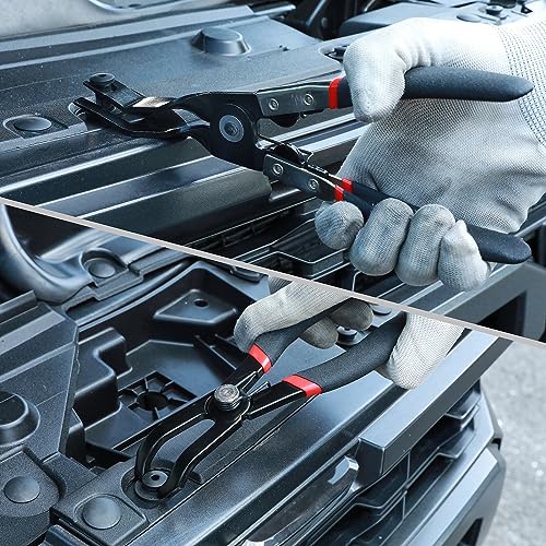 Image of Mayouko 3PCS Body Clip Removal Pliers Set, Including 30 Degree and 80 Degree Push Pin Pliers, 1PC Upholstery Trim Clip Removal Plier Panel Clip Pliers, Removal Tool Pliers for Car Door Panel for Honda