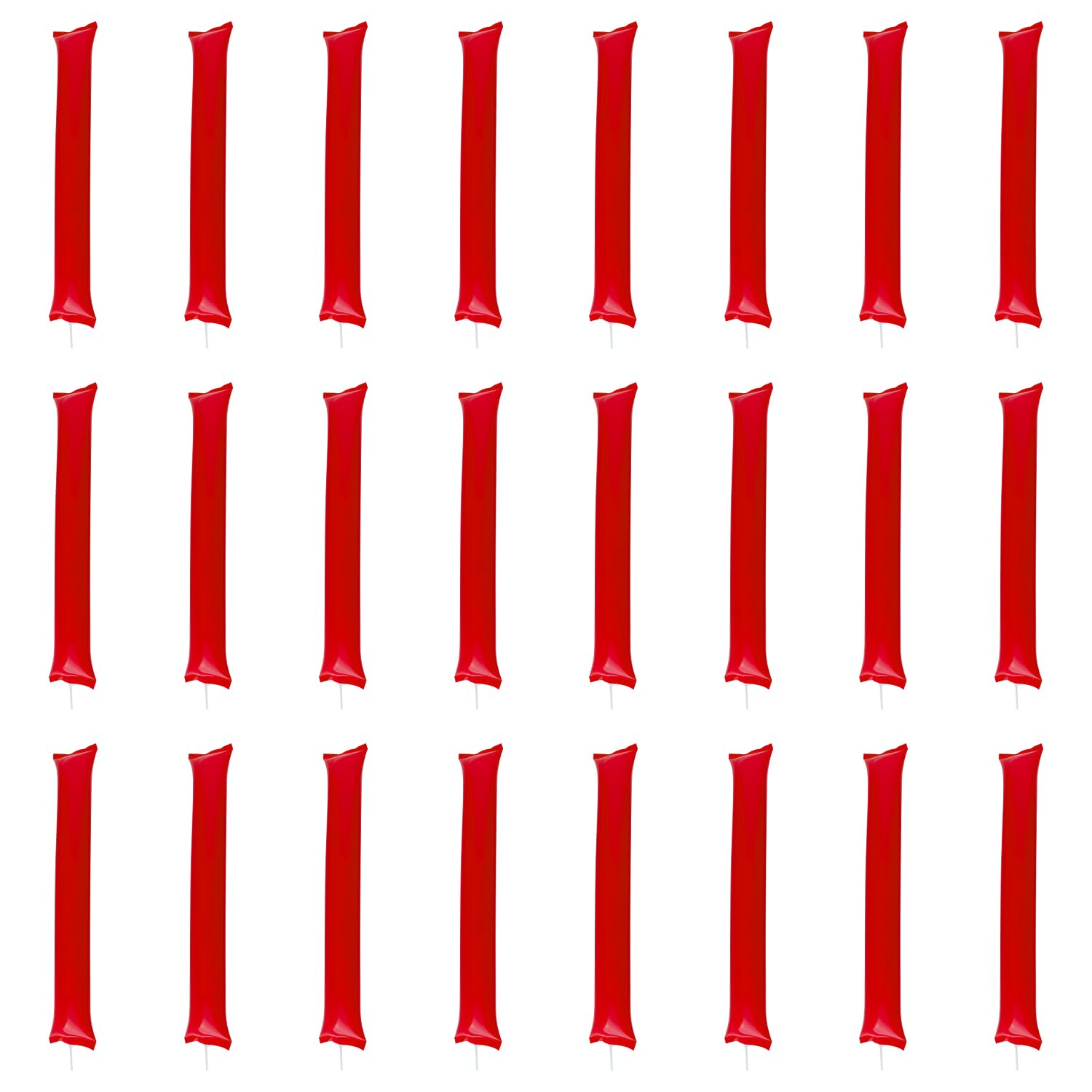 Hopzab 24PCS Inflatable Cheering Sticks, Reusable Party & Sports Event Noise Makers, Thickened Plastic Blow-Up Sticks for Celebrations and Games, Festive Supplies