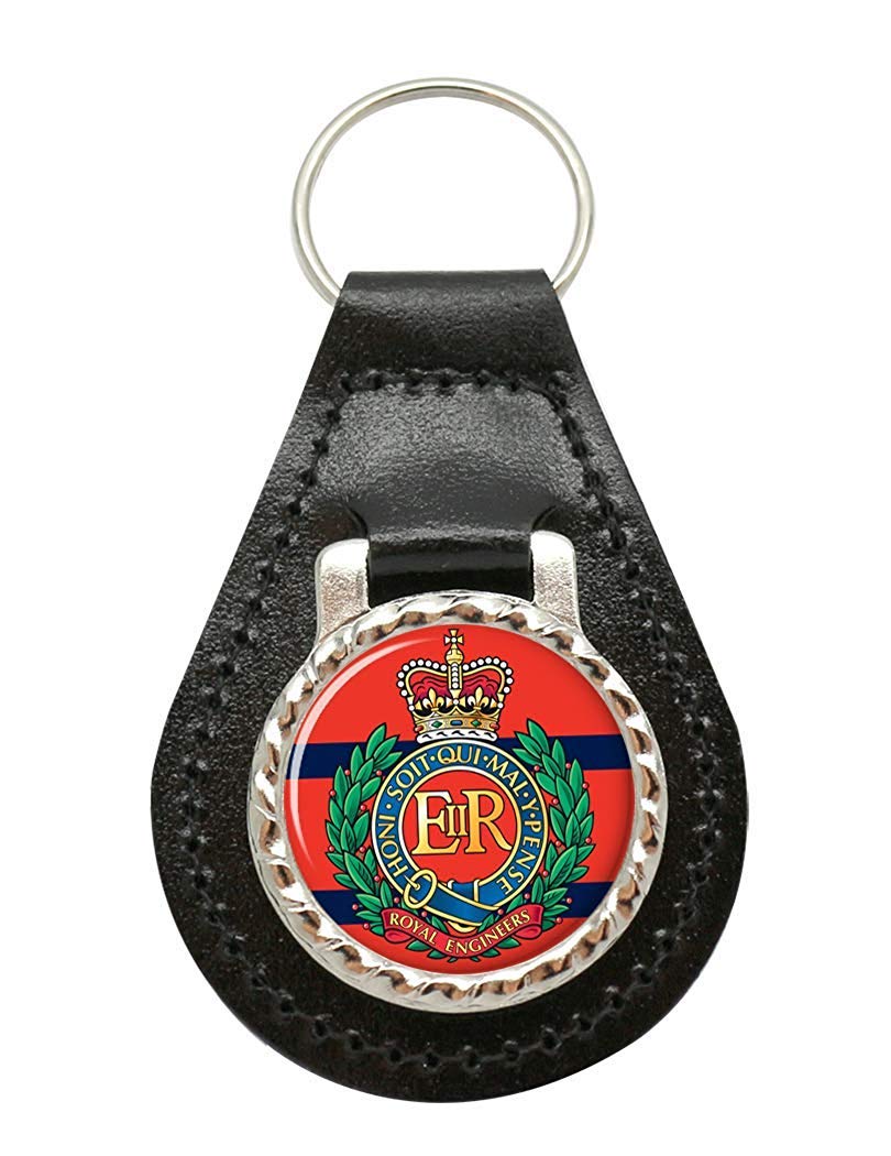Royal Engineers, British Army Leather Key Fob