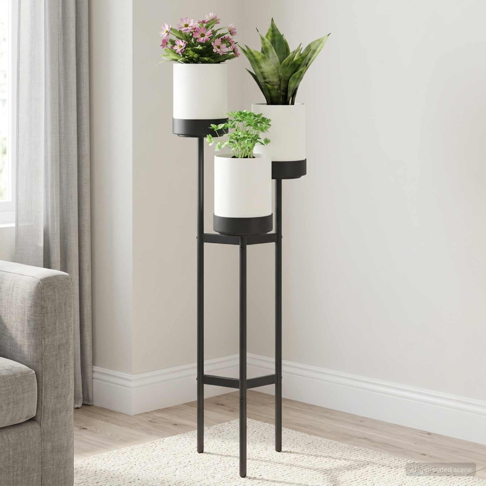 Support à fleurs pour décoration maison et aménagement du salon