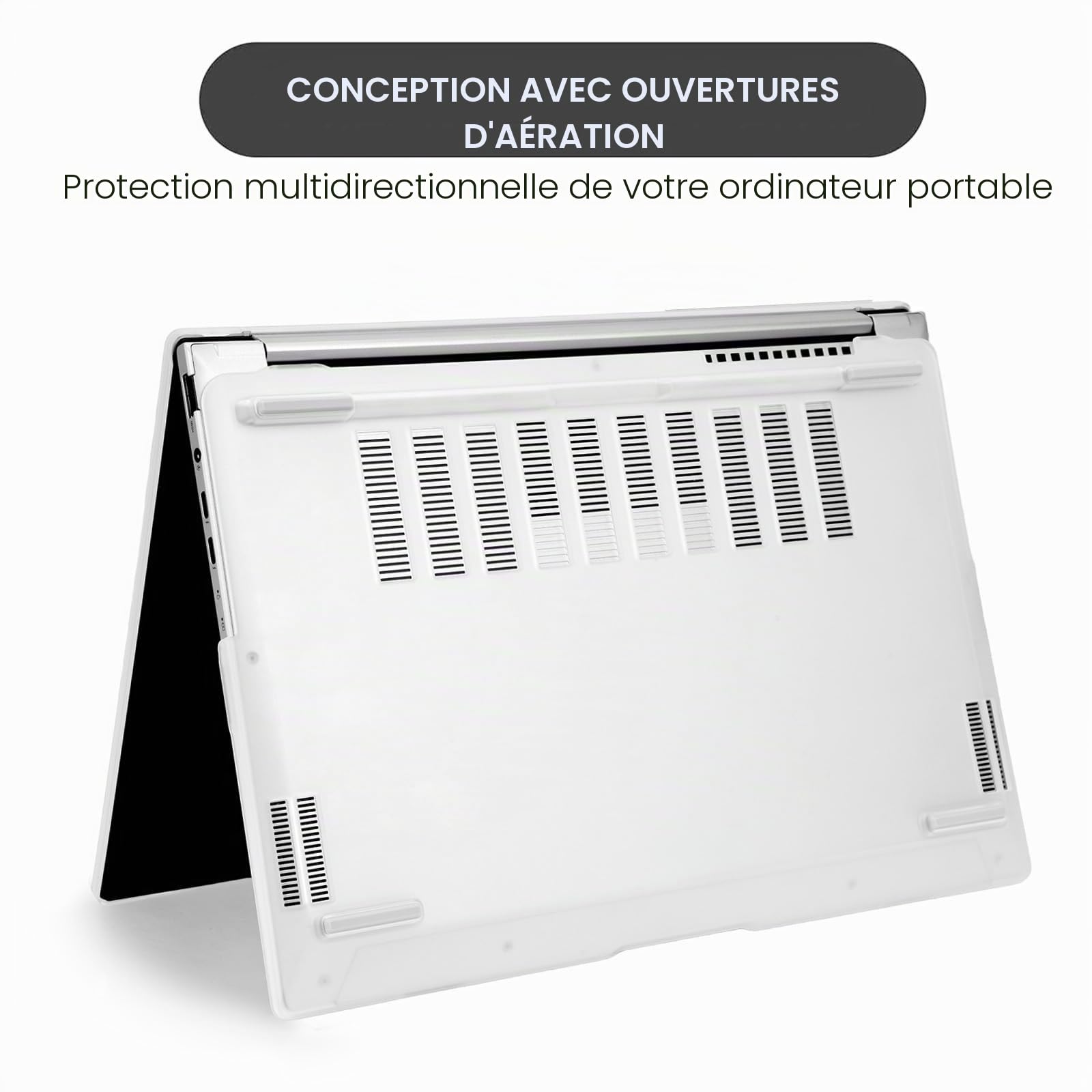 MOSISO Coque Compatible avec ASUS Zenbook 14 Pouces 2026 2025 2024 Release(modèles UX3405C), Léger Fin Amovible Coque Rigide en Plastique avec Chiffon,Translucide