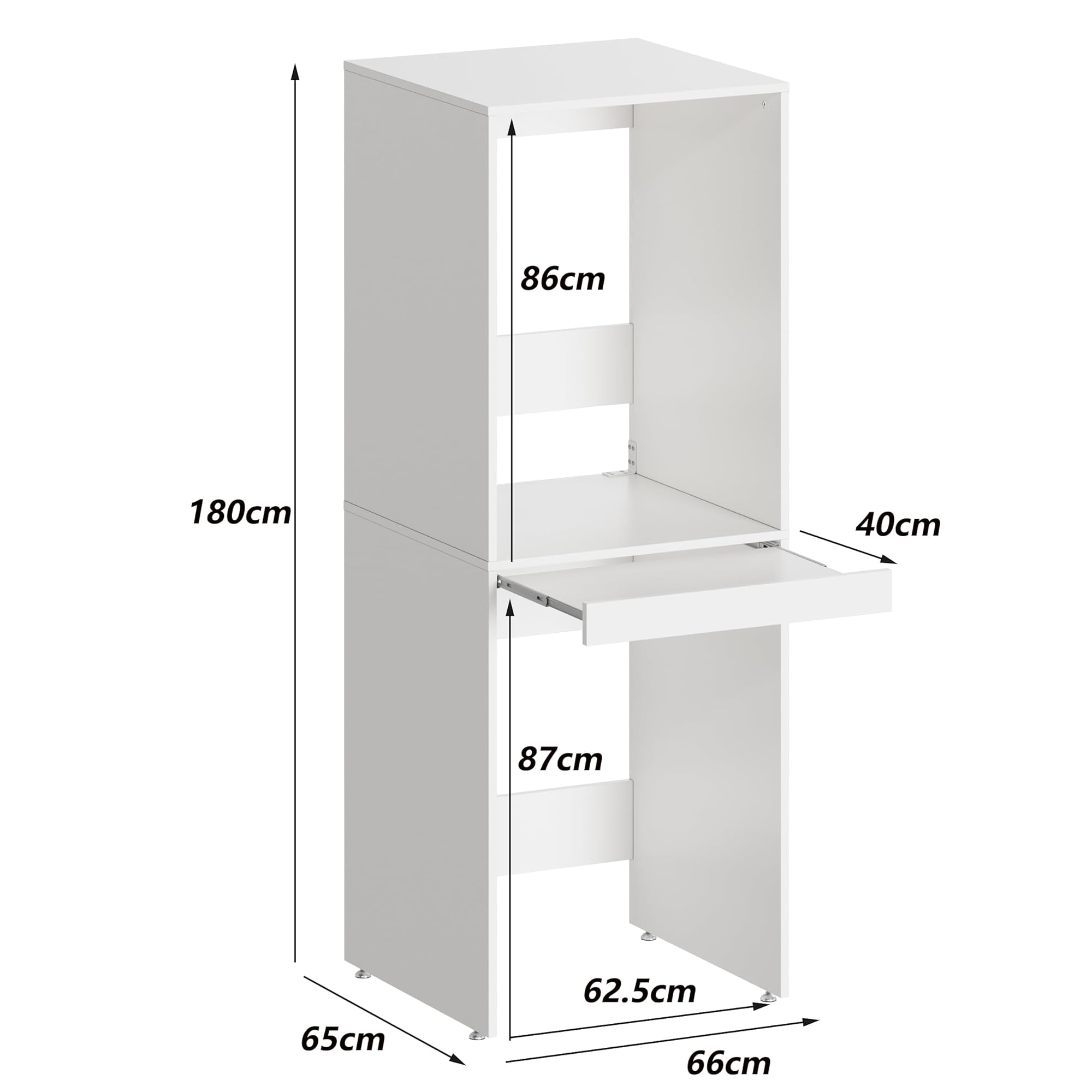 Lavatrice e Asciugatrice,Kit Impilabile per Lavatrice e Asciugatrice con ripiano estraibile, Armadietto per lavatrice e asciugatrice,180 x 65 x 66 cm,portata 100 kg, fissato alla parete, due pacchetti