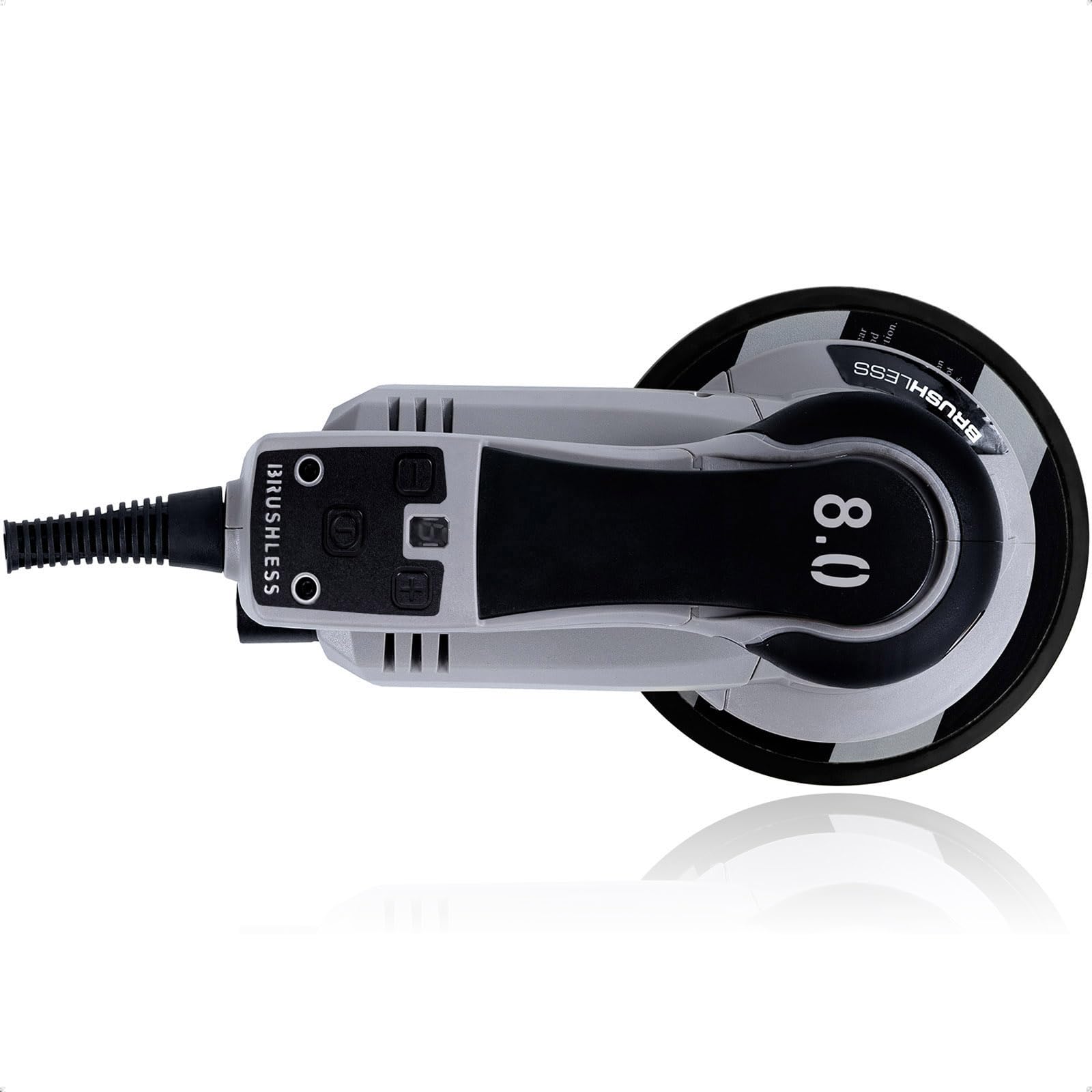 Werku WK403660, Lijadora Circular Rotorbital, Calidad Profesional, Motor Brushless, Potencia 350 W, Disco 150 mm, Órbita 8 mm, Incluye Disco Lijado y Manguera Aspiración
