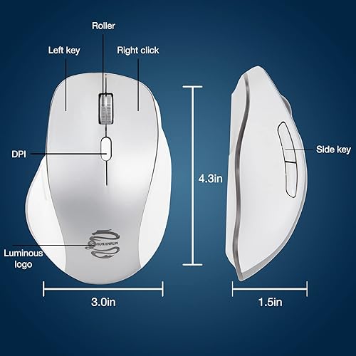Miniatura 6 de SHUNJINRUN Mouse Bluetooth mouse inalámbrico recargable para computadora 3 modos BT50BT30USB ratones inalámbricos silenciosos para laptop Surface