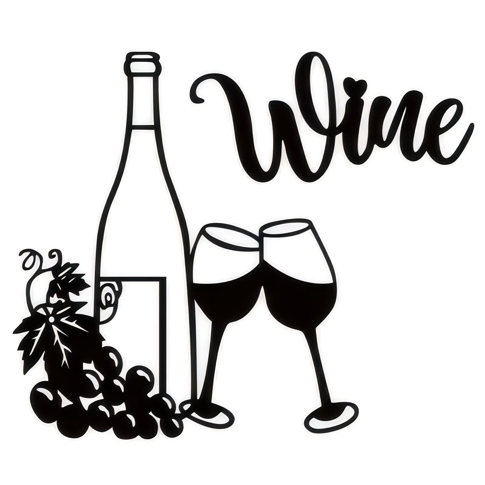 AXXIMENG Wine Wall Decoration Kitchen Wine Theme Wall Decor Bar Acrylic Sign Vino Lover Art For Indoor Outdoor Family Living Room Dining Room Bedroom Bar