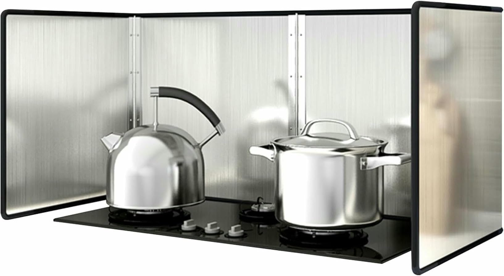 Ölspritzschutz, faltbarer Spritzschutz aus Edelstahl für Herdplatten – Antihaft-Ölsieb und Wärmedämmplatte zum Braten und Kochen, leicht zu reinigen, unverzichtbares Küchenutensil (Silber, 6