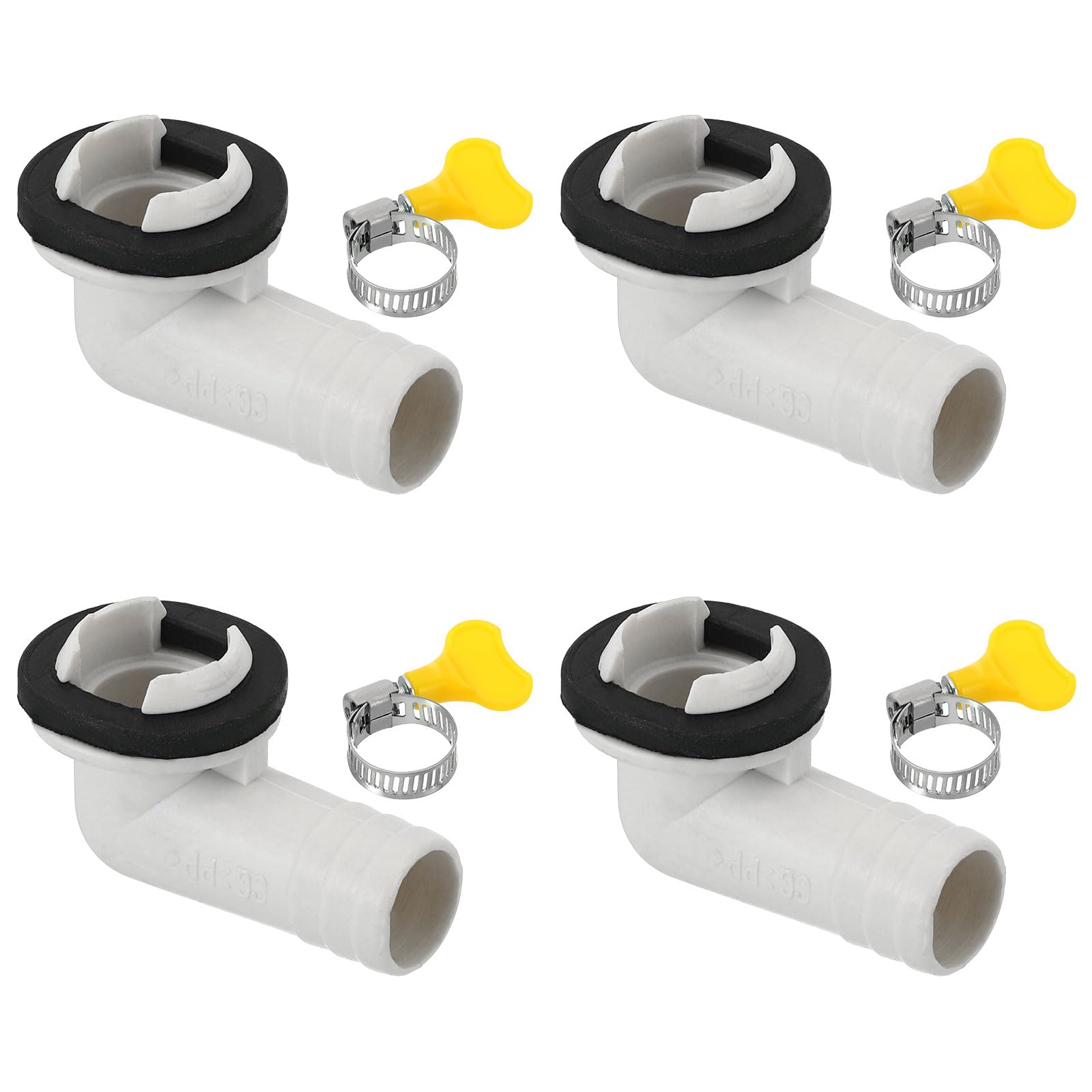 Connecteur De Vidange Climatiseur PATIKIL 15mm – Universel, Blanc, Avec Collier De Serrage