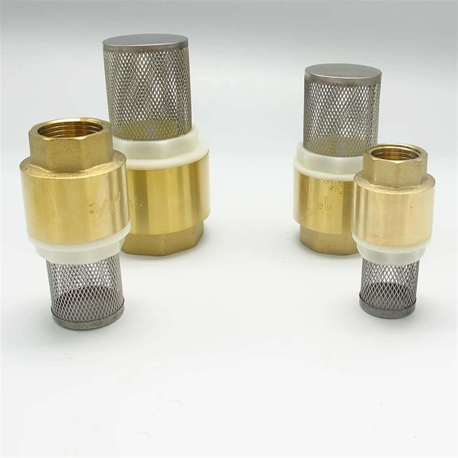 1/2 "3/4" 1 "1-1/4" 1-1/2 "2" Valvola di ritegno in Ottone con Filettatura Femmina Filtro a Rete Fondo for Acqua(BSP1.2 Female)