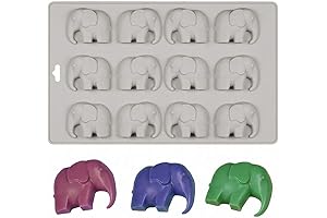 12-Cavity Elephant Chocolate Candy Silicone Mold