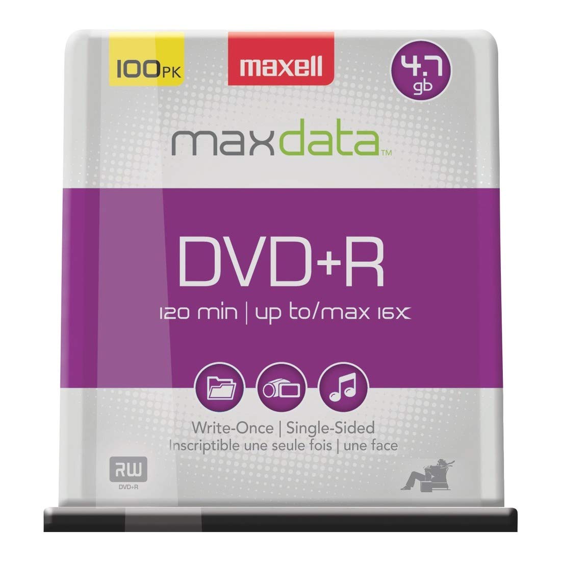 Maxell 639016 4.7 GB DVD+R Discs - 100 Pack