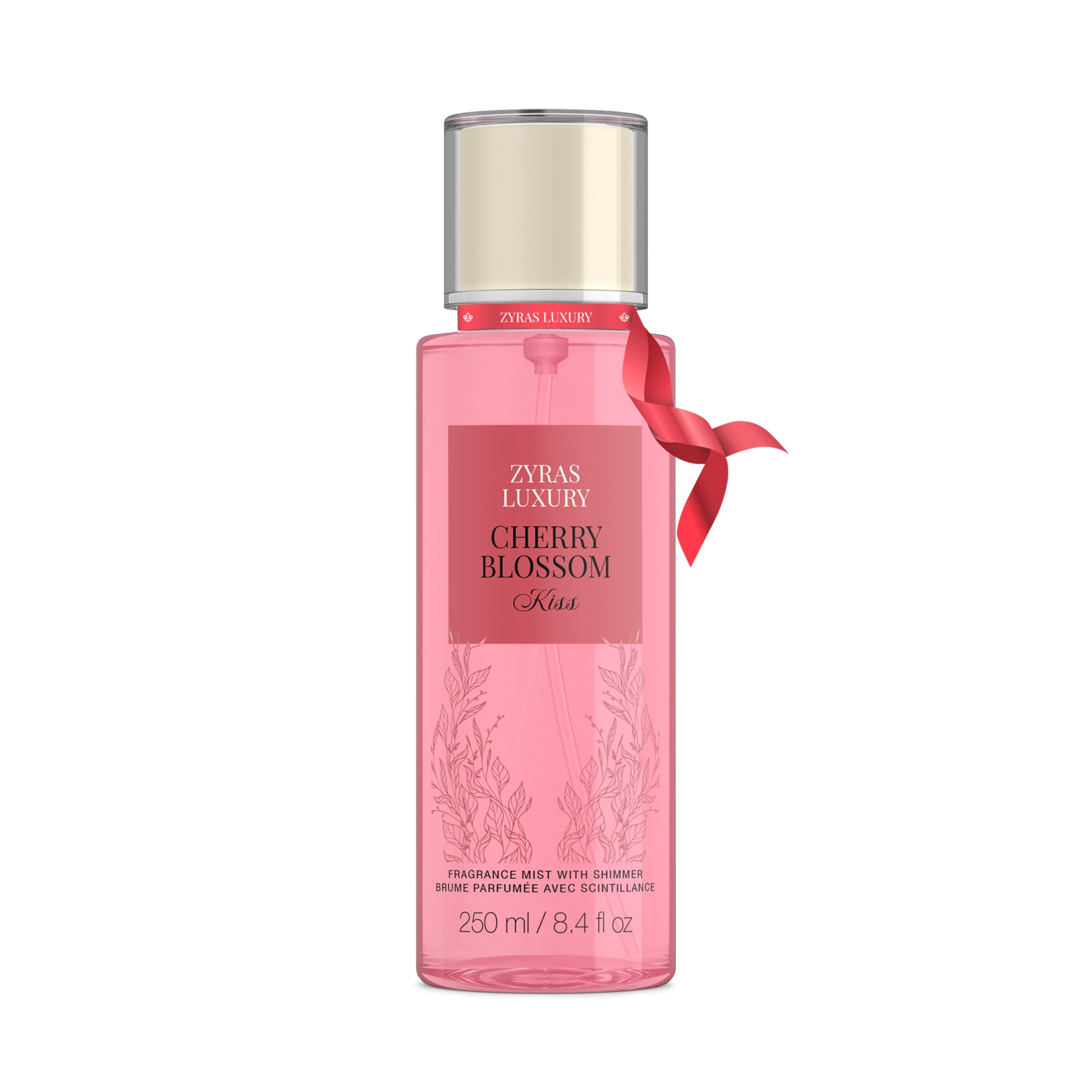 Cherry Blossom Kiss Fragrance Mist with Shimmer, Pink, Floral Scent, 250ml/8.4 fl oz, Long-Lasting Freshness-image-36